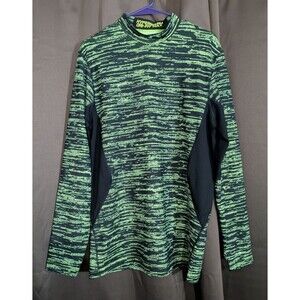 Nike Pro Dri-Fit Combat Shirt Men’s L Green Long Sleeve Shirt Biking Athleisure